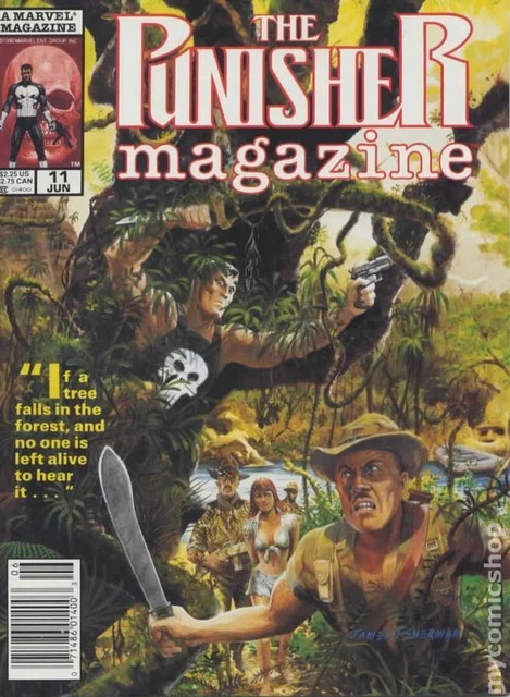Punisher Magazine #11 VG+ 4.5 1990 Stock Image Low Grade