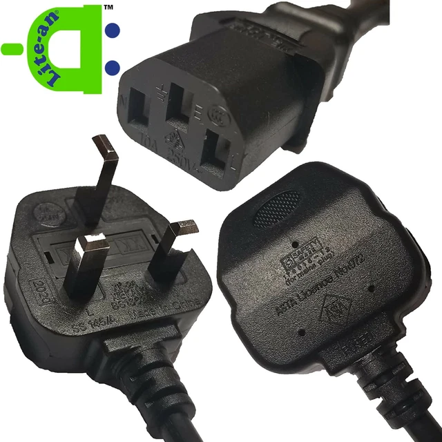 UK Mains Lead Cable Kettle Lead for PS4 Pro (PlayStation 4 Pro) CUH-7200 Lot