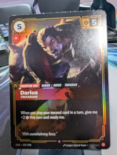 RIFTBOUND LEAGUE OF Legends OGN Rare Darius Trifarian 027/298 $19.92 ...
