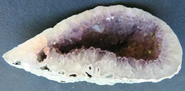 Achat/Agate mit Amethyst Druse vom Steinbruch Juchem, Idar-Oberstein - TOP !!!