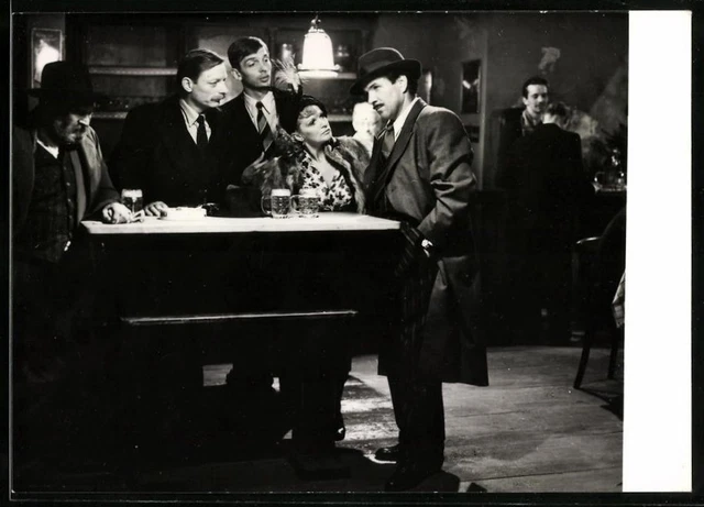 Fotografie Schauspieler Götz George, Angelika Waller, Rolf Hoppe & Otto Sander,