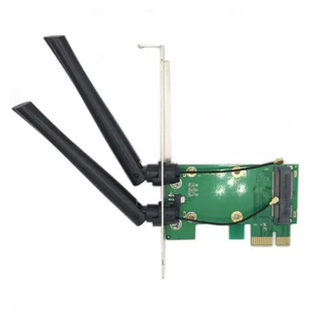 Wireless Wifi Network Card Mini PCI-E To PCI-E 1x Desktop Antennas + 2 G FAST