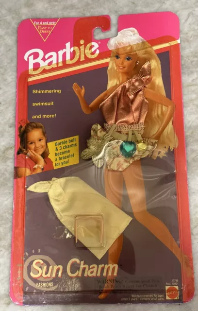 90s Barbie Swimsuit Sun Charm Fashions  Charms Bracelet Glasses 10798 Accessory