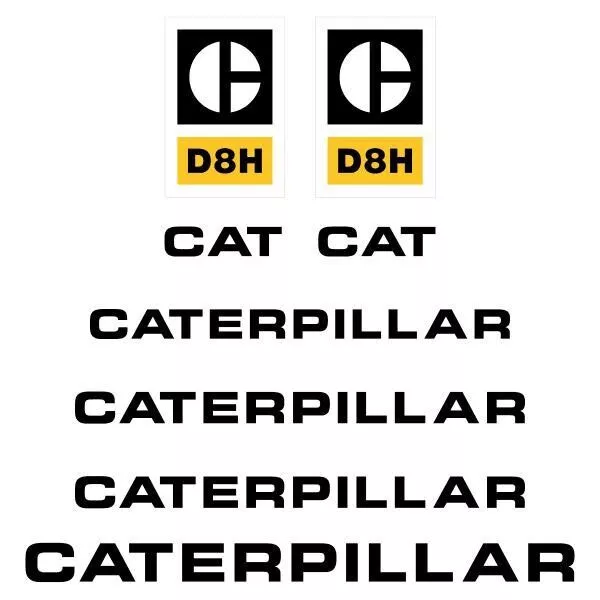 Decal Sticker Set CAT D8H Bulldozer Decal Set