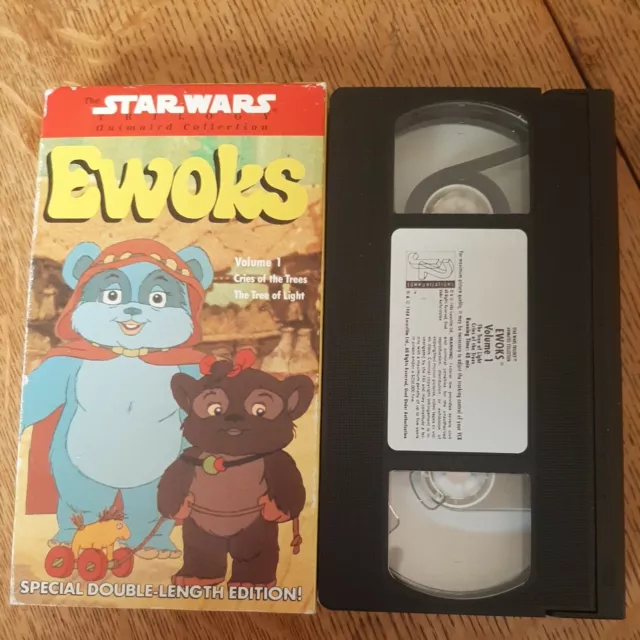 1990 Vintage Star Wars Trilogy Ewoks Cartoon VHS Tape Factory