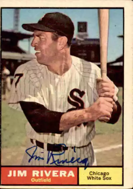 Jim Rivera Chicago White Sox 1961 Topps #367 Signed Baseball Card DECEASED