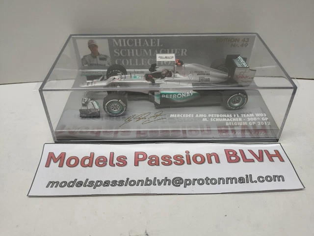 F1 FORMULE 1 Mercedes AMG Petronas F1 Team W03 Schumacher 2012 1/18 300 GP 500 p EUR 389,00 - FR