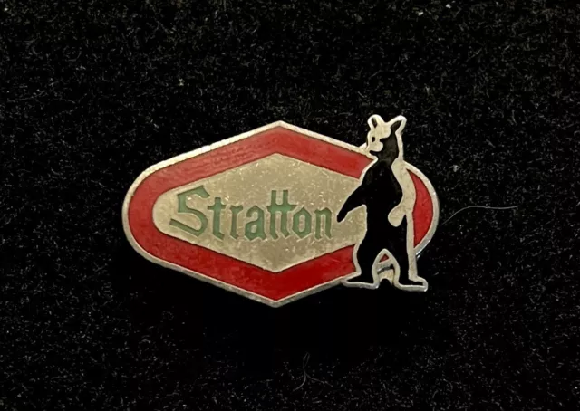 STRATTON Vintage Skiing Ski Pin Badge VERMONT Resort Souvenir Travel BEAR Lapel