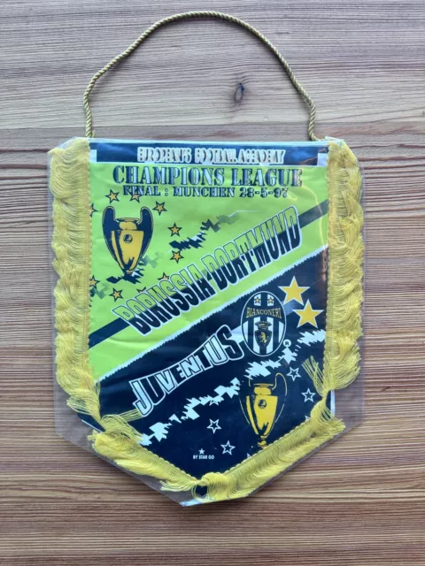 Gagliardetto Pennant Wimpel Juventus Borussia Dortmund Final No Match Worn