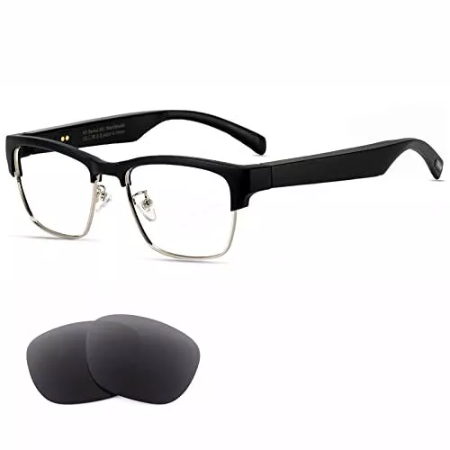 Smart Glasses Bluetooth-Audio Glasses for Men Women with Alexa Built-In Mic Bl