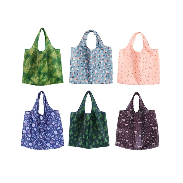 1 Stück umweltfreundliche Tasche Polyester 2-in-1 faltbare Einkaufstasche wieder