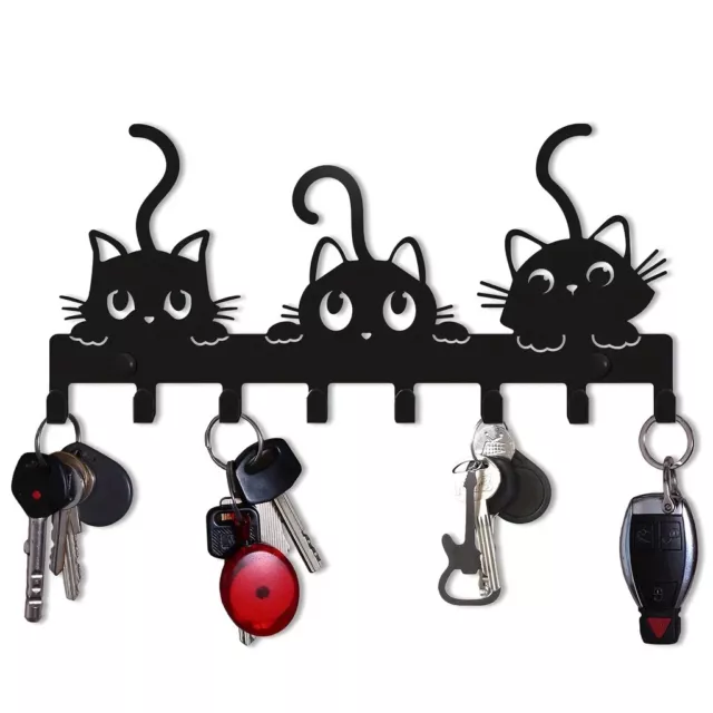 Cute Cat Key Rack, Wall Mounted Key Holder, Festive Decor , Cat Wall Rack Hook