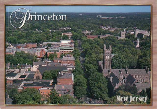 Princeton, New Jersey, University Town, Aerial View, NJ, Ivy League --- Postcard