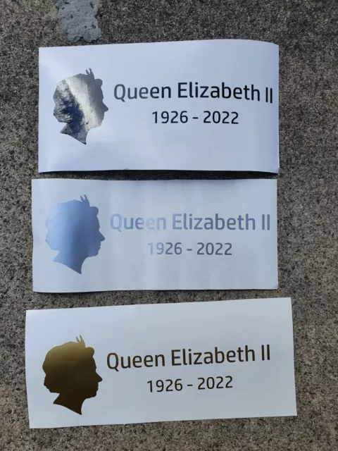 Queen Elizabeth II 1926 - 2022 Memorial Sticker Car Window Laptop Thankyou UK GB