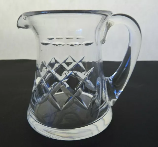 Vintage STUART Crystal England Small Jug  Facet Cut Glass Signed