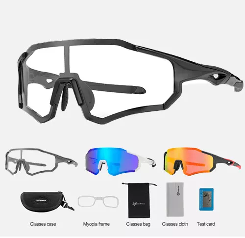 RockBros Cycling Glasses Photochromic Polarised Lens Outdoor Sport Sunglasses