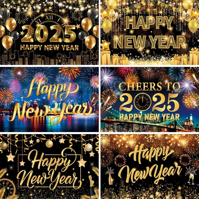 NEW YEAR THEME 2025 New Year Decorations Home Party Decor 17.33