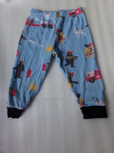 HATLEY Boys Dalmatian Dog Fire Fighter Fireman Faded Pajamas Pants Sz 18 Months