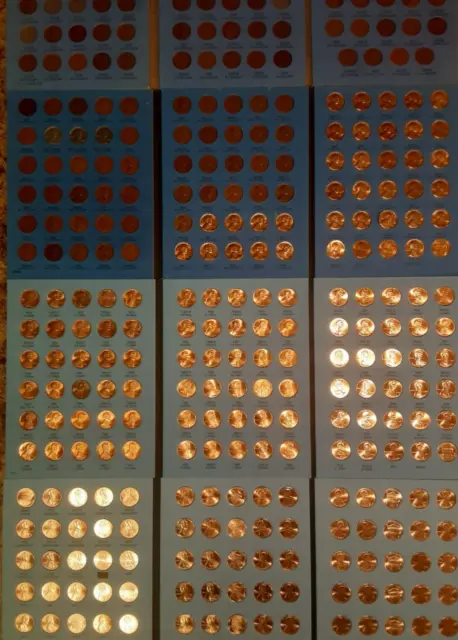 lincoln  penny set collection 1909 vdb-2023 p d s wheat cent plus   bu memorial