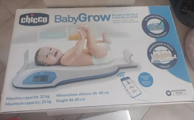 Bilancia Digitale Chicco Baby Grow -  misurazione peso e altezza Bluetooth 3