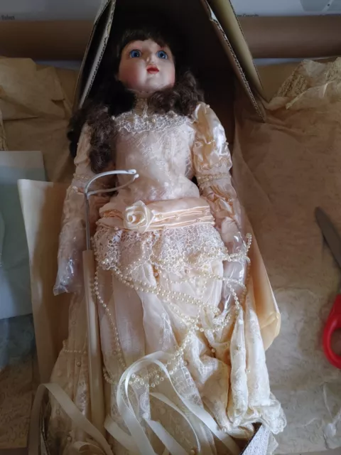 Bebe Bru Victorian Bride Doll Porcelain Franklin HEIRLOOM