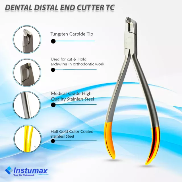 Cutter Orthodontic Distal End Dental TC Plier Ligature Wire Pliers Braces Lab CE