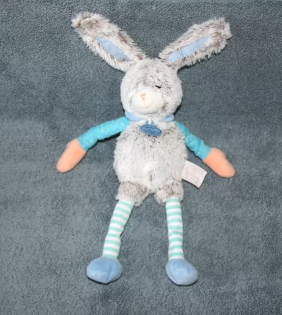 Doudou Et Compagnie Lapin Les Choupidoux Marron Chine Bleu Vert Orang Dc2764 Tbe