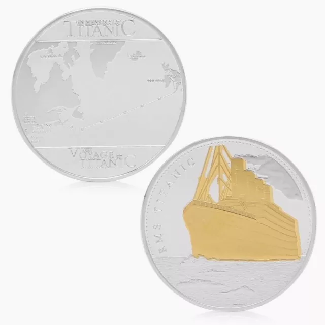 Rms Titanic Gold Silver Commemorative Challenge Coin