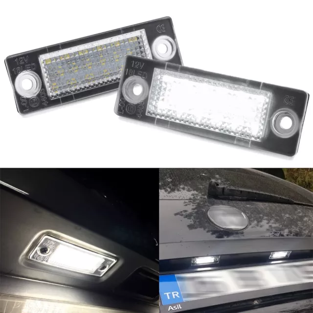 2x LED Kennzeichenbeleuchtung Weiß 12V für VW Caddy III Kasten Kombi  2004-2015
