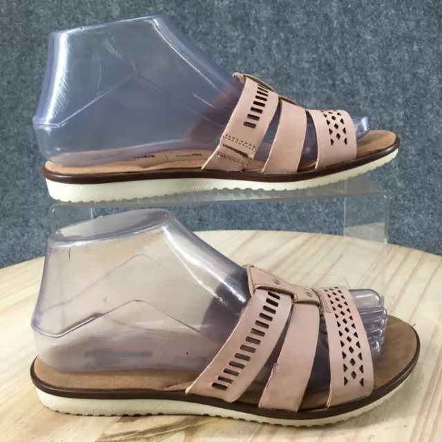 CLARKS COLLECTION SANDALS Womens 6.5 M Kele Willow Slide Flats