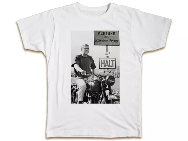 Steve McQueen The Great Escape T-Shirt - Unisex Men Womens Gift Top Present Dad