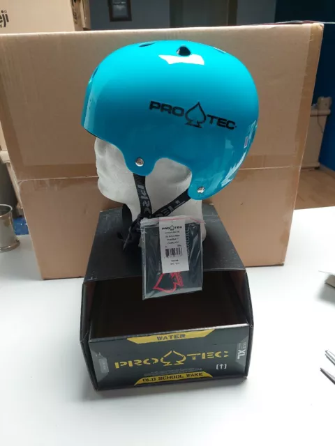 PRO-TEC Water Wake Old School Helmet Size XL Gloss Blue Canoe Kayak Wake Kite