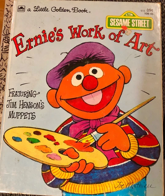 ERNIE'S WORK OF Art Little Golden Book M Printing 1979 $6.56 - PicClick AU