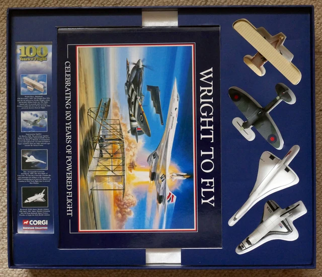 CORGI AVIATION SHOWCASE Collection 100 Years of Flight Wright to Fly L ...