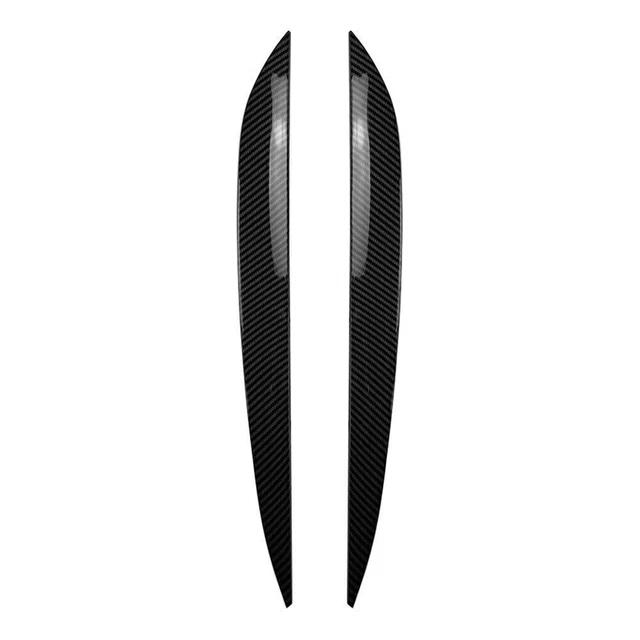 Carbon Fiber Headlight Eyebrow Overlay Decals For Chevrolet Corvette C7 (2014-2019) - Pair, Self-Adhesive