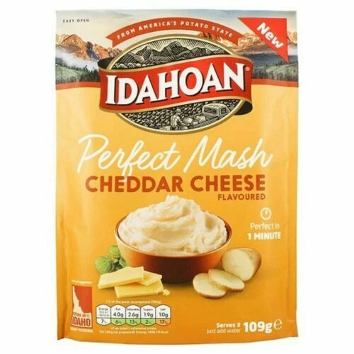 Formaggio Cheddar Di Patate Purè Idahoan Aromatizzato Vegetariano Senza Glutone 109G