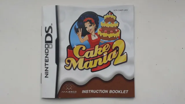 Nintendo ds booklet instructions manual cake mania 2