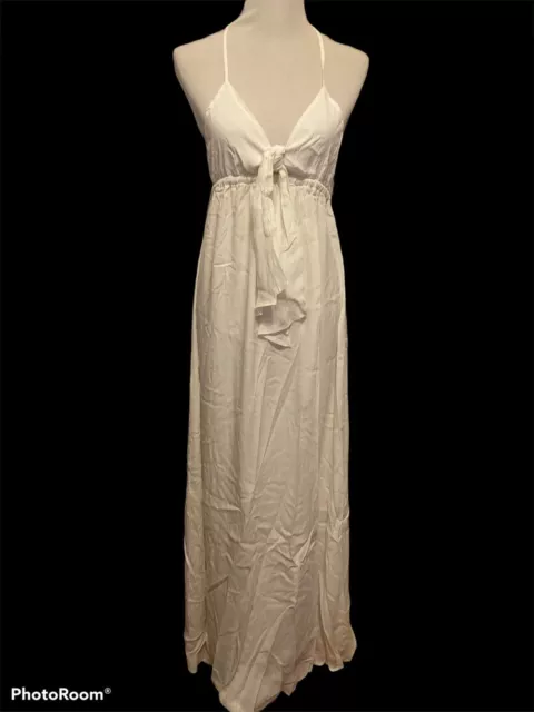 Rachel Pally Naomi Maxi Maternity Dress •M• Ivory Halter Gown $248 NWT!