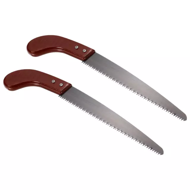 10" Hand Pruning Saw with Straight Blade Wood Handle for Camping Garden, 2 Pcs