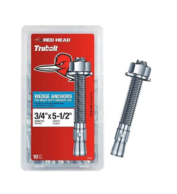Red Head 3/4 in. x 5-1/2 in. Wedge Anchor 10CT