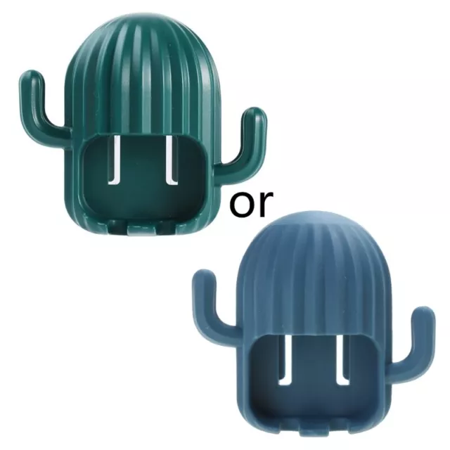 Wall Mounted Cactus Toothbrush Holder Multifunctional Storage Hanger