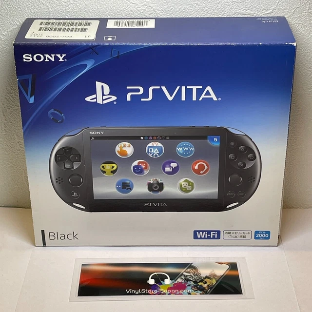 SONY PS VITA PCH-2000 Boxed Console Accessory Complete Black Japan 