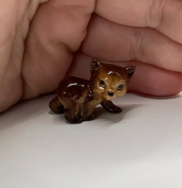 Vintage Retired Hagen Renaker Brown Baby Bear Figurine Miniature Trinket