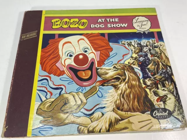 1954 Bozo the Clown at the Dog Show - Picture Book and Two 78 rpm Records