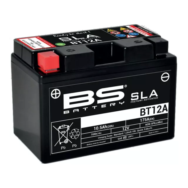 Batterie BS SLA BT12A = YT12A-BS Pour Moto Suzuki GSX 1250 Fa ABS 2010 2011 2012