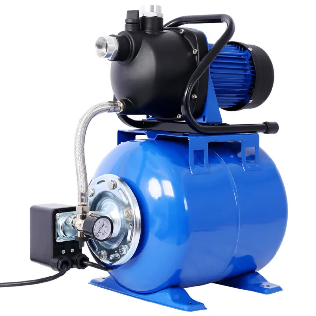 1.6HP Shallow Well Pump with Pressure Tank Automatic Water Booster for Home