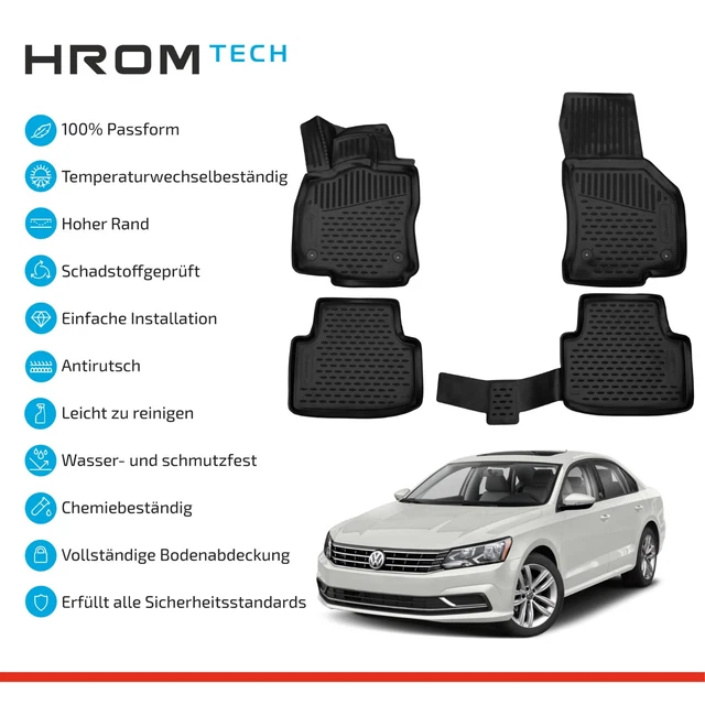 FLOOR MATS FOR VW Passat B8 20142022 3D accurate fit 4 pcs