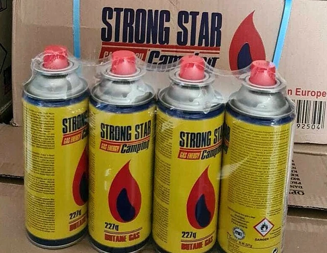 56X BUTANO GAS Cartuccia 227g Di Bruciatore Bunsen Fornello Campeggio - Foto 2