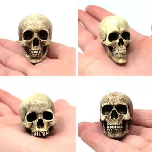 Skull SMALL Resin Head Gothic Figurine Ornament Model Xmas GIFT Stocking Filler