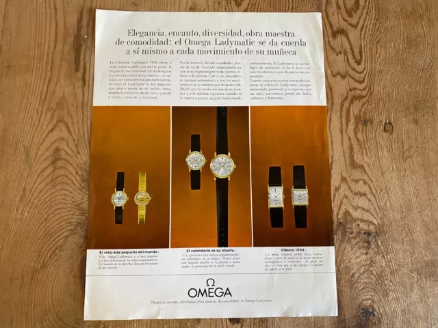 Omega Visual Présentoir Antique - Omega Ladymatic - 34´5 x 26´5 CM